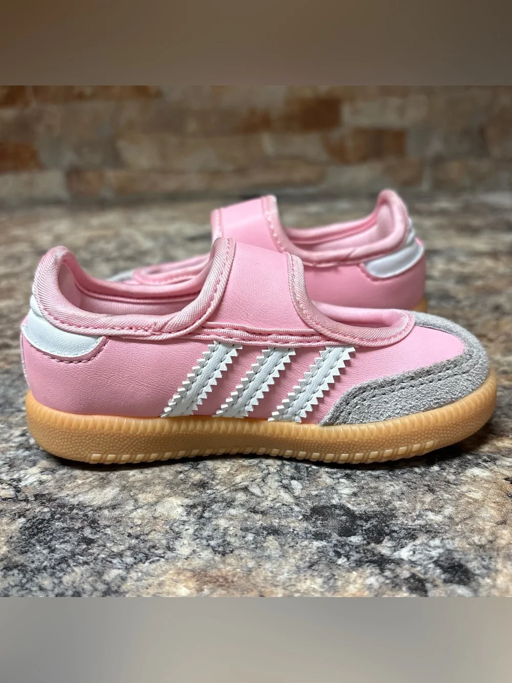 adidas Samba Mary Jane Light Pink White Gum JP9543 Toddler Size 5